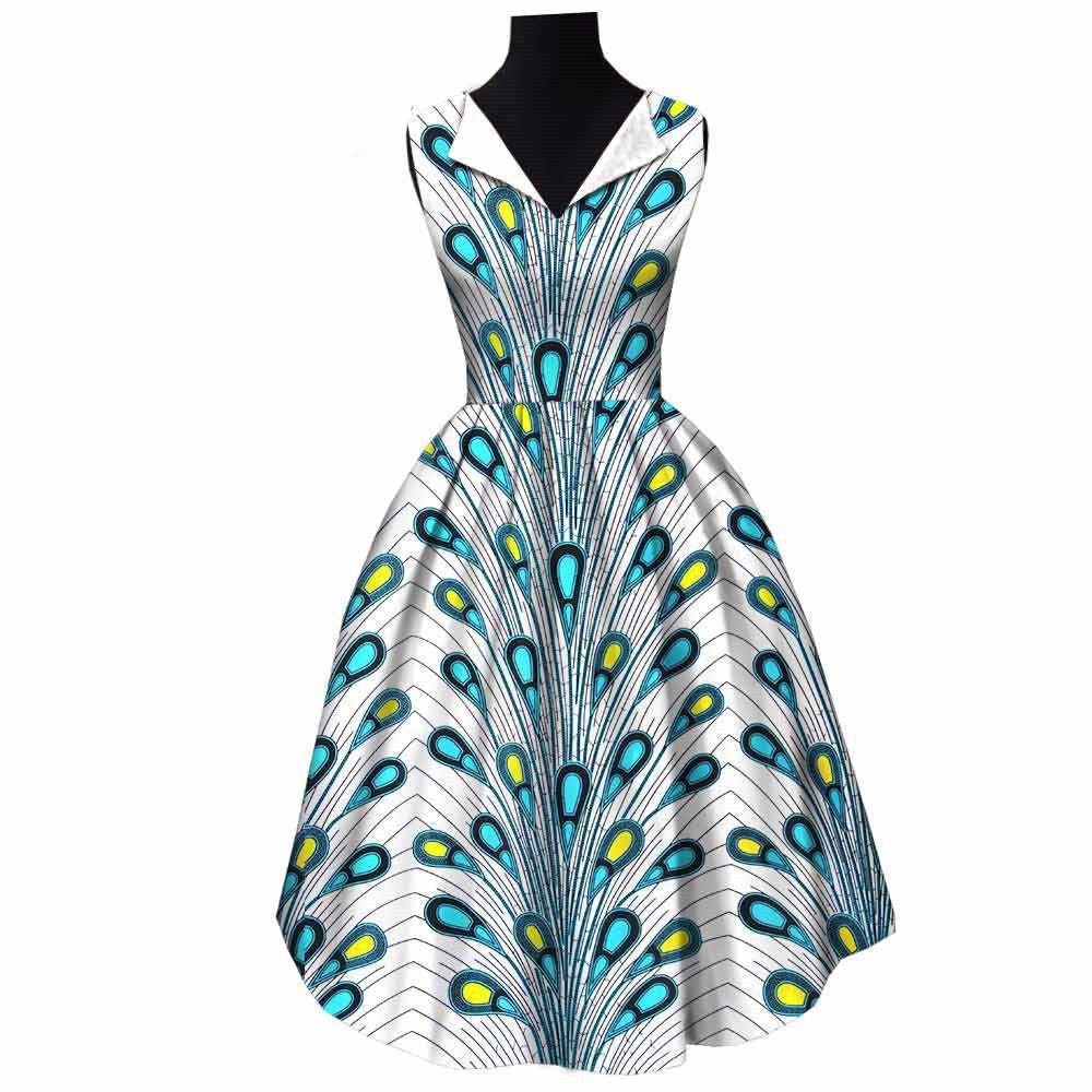 Robe nationale africaine en coton batik
