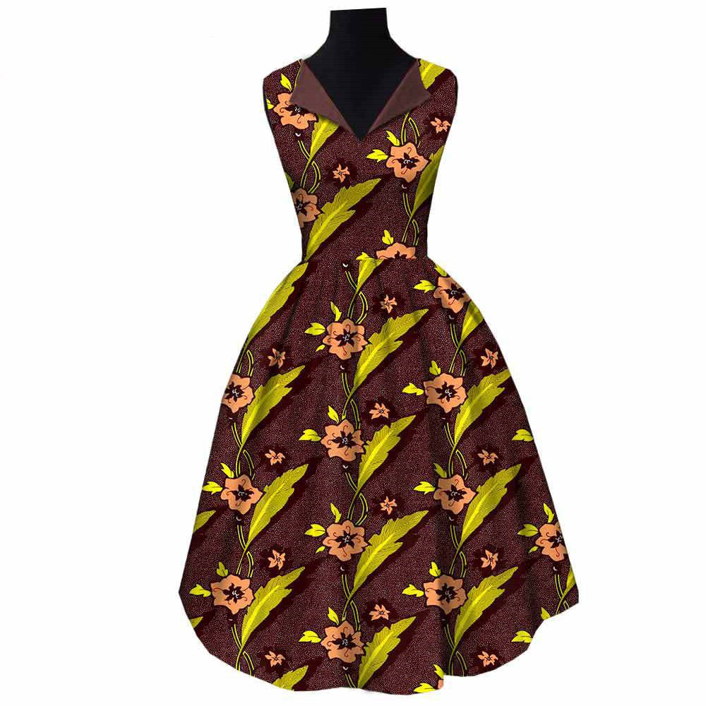 Robe nationale africaine en coton batik