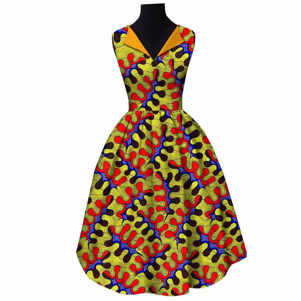 Robe nationale africaine en coton batik