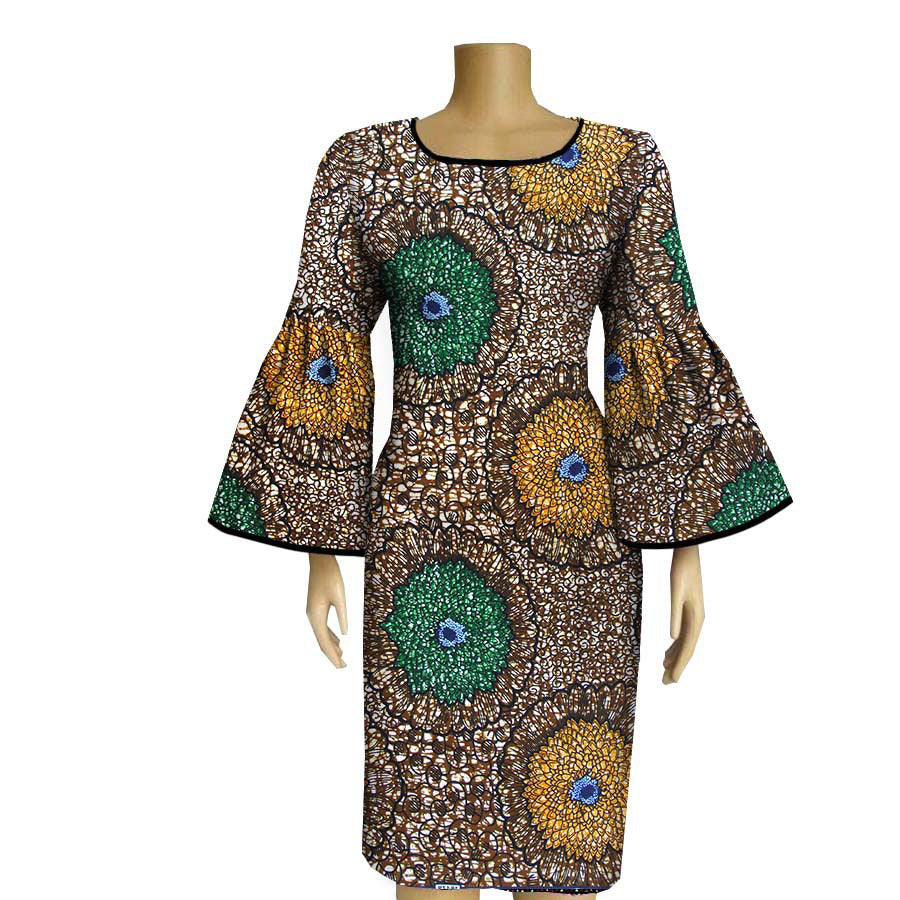 Batik Printed Cotton Ladies Fashion Banquet Dress