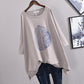 Printed Casual Split Mid-Length Short Sleeves