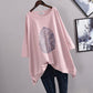 Printed Casual Split Mid-Length Short Sleeves