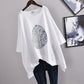 Printed Casual Split Mid-Length Short Sleeves