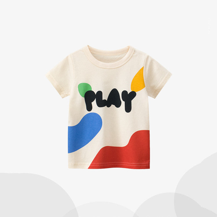 Nouveau t-shirt d'été à manches courtes pour enfants