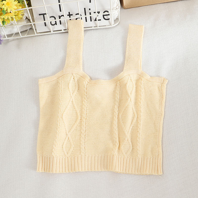 Women'S Knitted Suspender Vest With New Sweater In Autumn And Winter