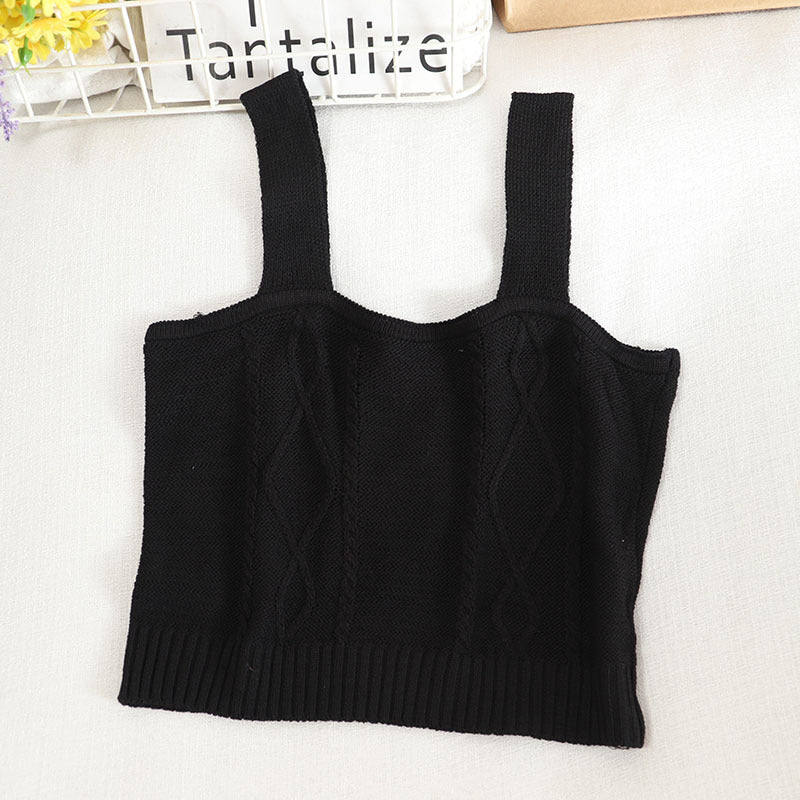 Women'S Knitted Suspender Vest With New Sweater In Autumn And Winter