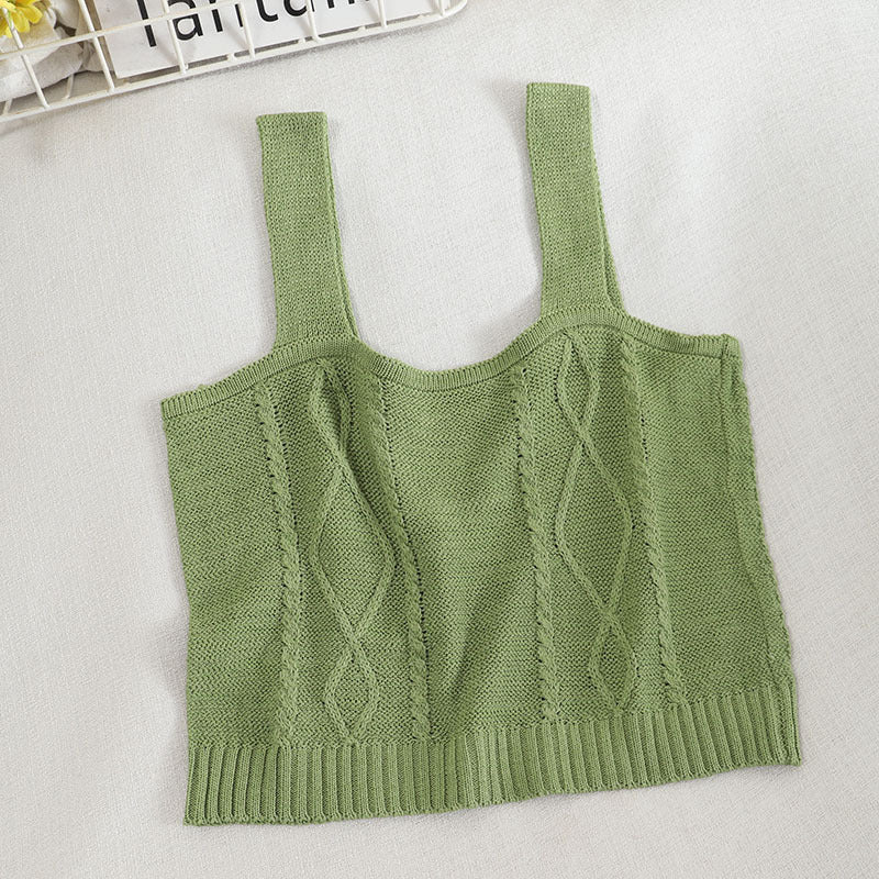 Women'S Knitted Suspender Vest With New Sweater In Autumn And Winter