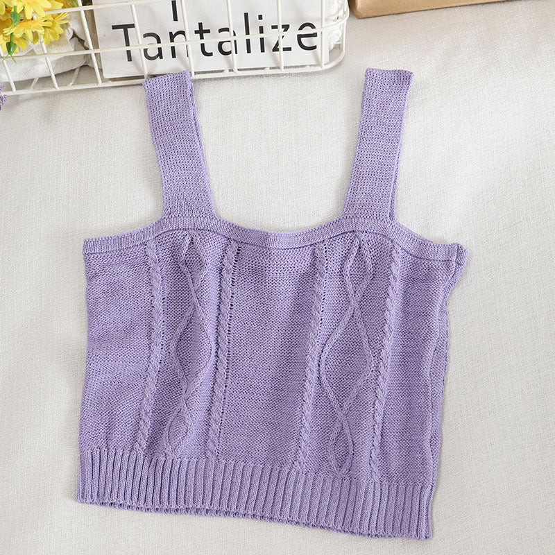 Women'S Knitted Suspender Vest With New Sweater In Autumn And Winter