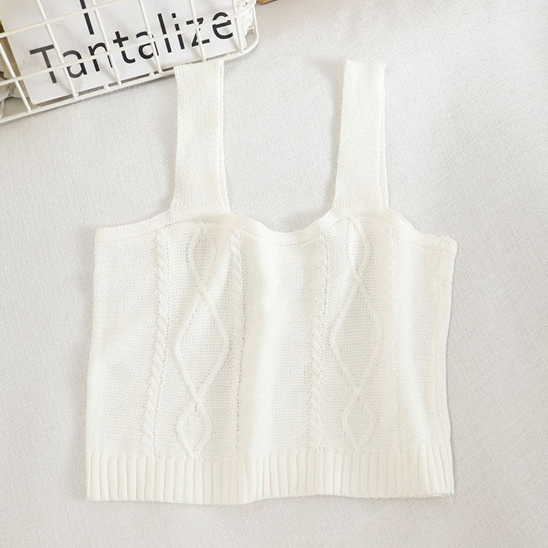 Women'S Knitted Suspender Vest With New Sweater In Autumn And Winter