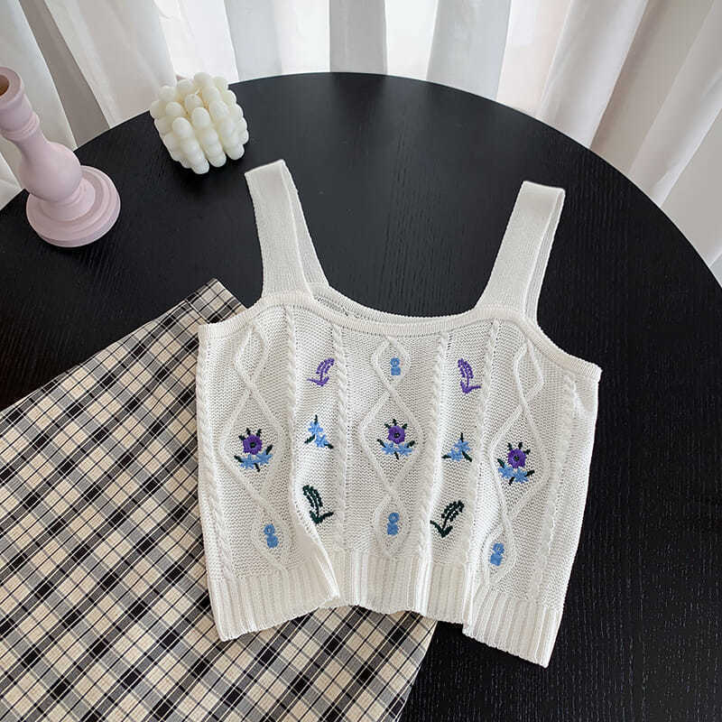 Women'S Knitted Suspender Vest With New Sweater In Autumn And Winter