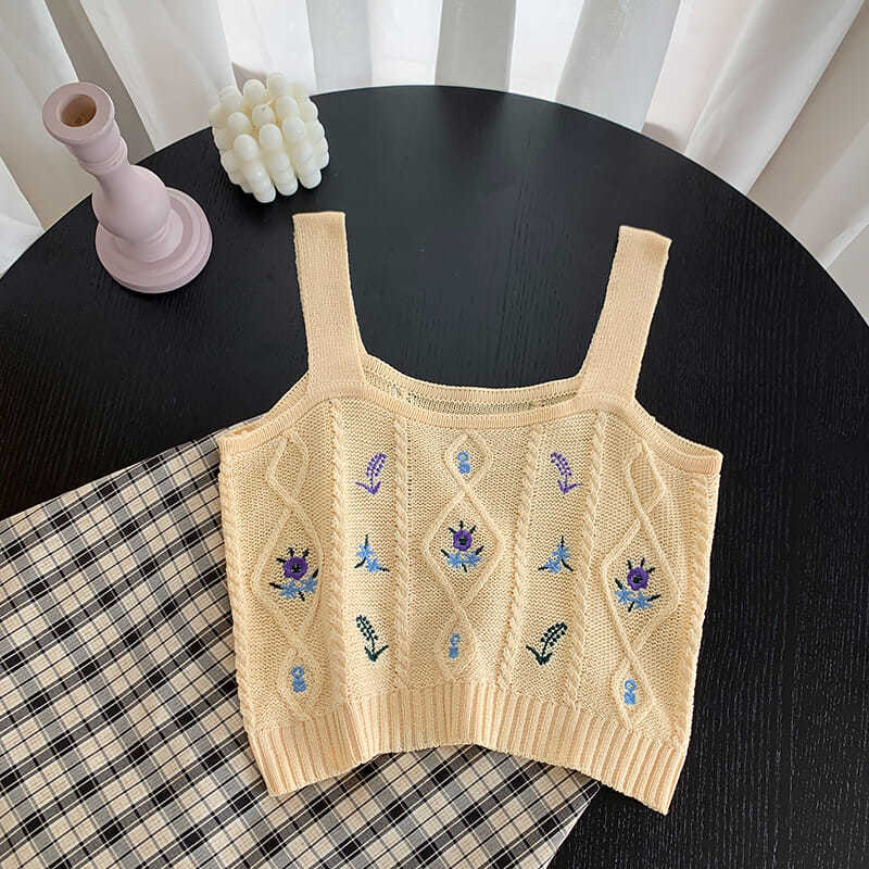 Women'S Knitted Suspender Vest With New Sweater In Autumn And Winter