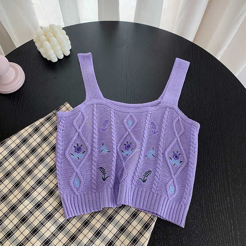 Women'S Knitted Suspender Vest With New Sweater In Autumn And Winter