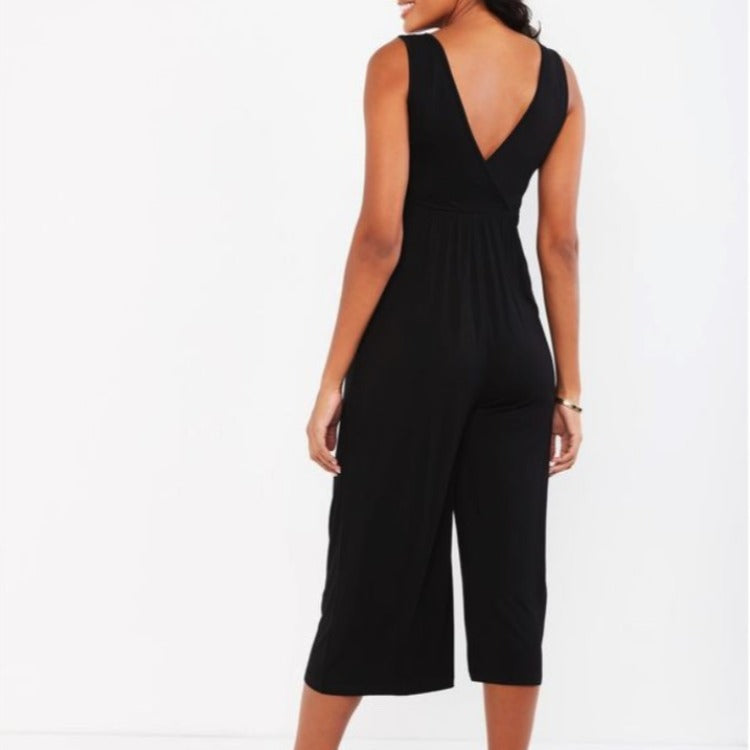 Sale Fashion Casual Maternity One-piece Wide Leg Pants Cropped Pants Maternity Wear