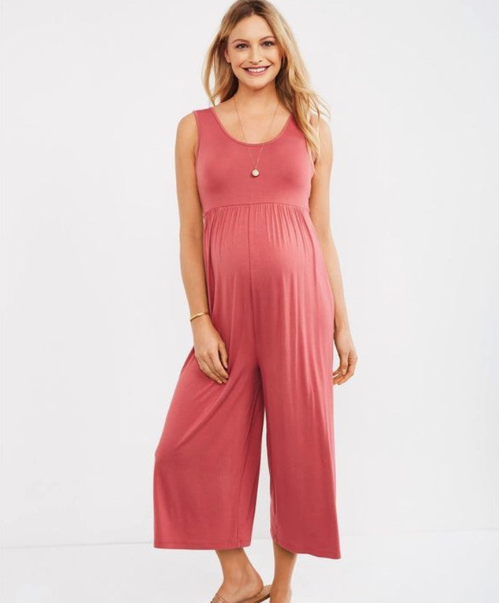 Sale Fashion Casual Maternity One-piece Wide Leg Pants Cropped Pants Maternity Wear