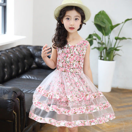 Robe de danse fleurie d'été pour bébé fille