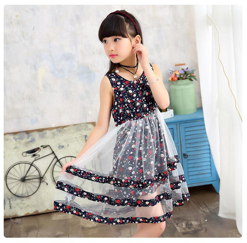 Robe de danse fleurie d'été pour bébé fille