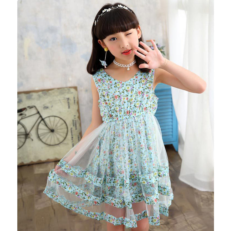 Robe de danse fleurie d'été pour bébé fille