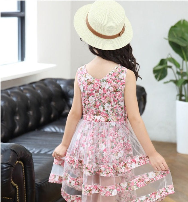 Robe de danse fleurie d'été pour bébé fille