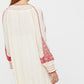 Miya Embroidered V-neck Fringed Fashion Dress