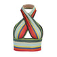 Colorful Halterneck Sleeveless Slim Knit Cross Top