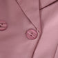 Women's Spring New Pink Short Solid Color Small Suit Jacket