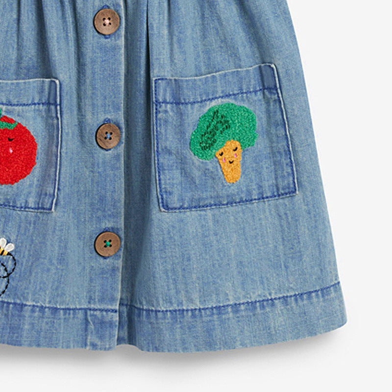 Robe sans manches en coton pour filles, nouvelle collection de vêtements pour enfants européens et américains, jupe pour enfants