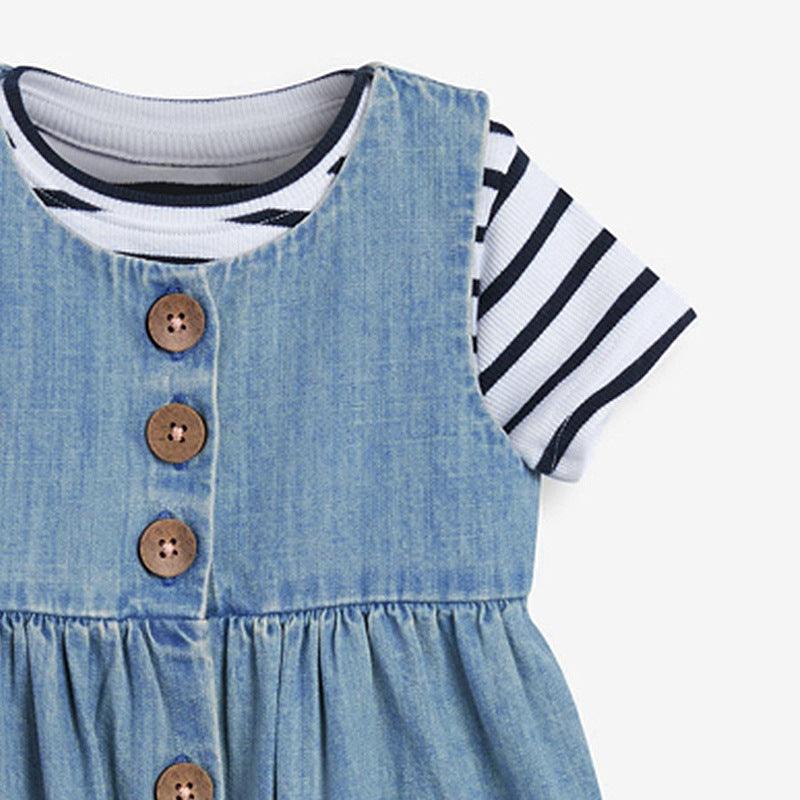 Robe sans manches en coton pour filles, nouvelle collection de vêtements pour enfants européens et américains, jupe pour enfants