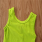 Foreign Trade Children'S Clothing Summer Girls Foreign Style Suit Bright Color Vest Romper And Leopard Flared Pants