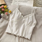 Short Camisole With Lace Stitching