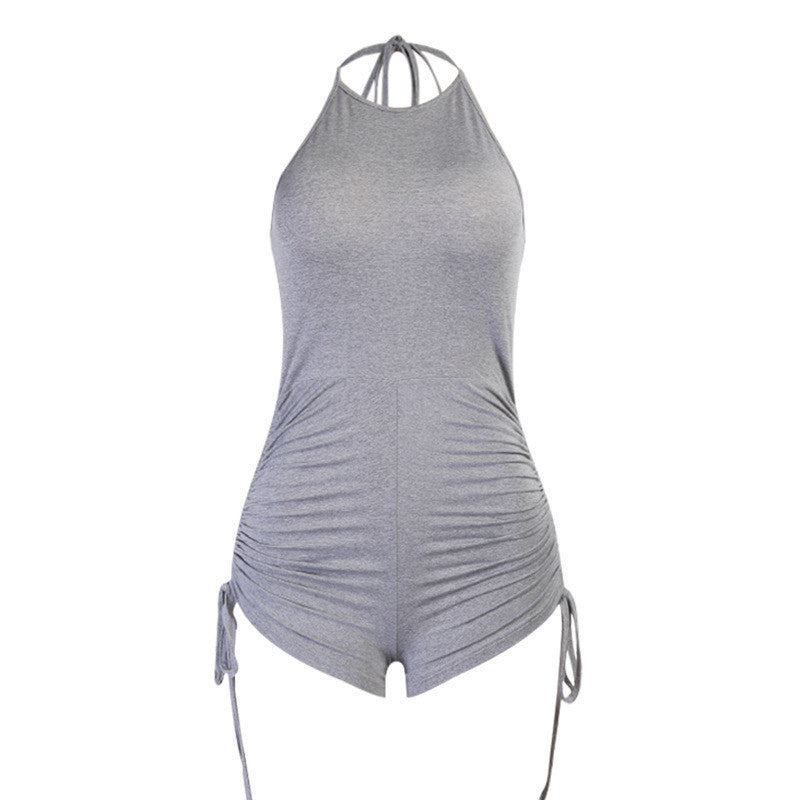 Show Hip Drawstring Sling Sports Jumpsuit
