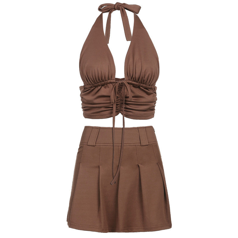 The Bottoming Was Thin V-neck Halterneck Vest Women's Sleeveless Tube Top