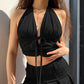 The Bottoming Was Thin V-neck Halterneck Vest Women's Sleeveless Tube Top