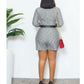 High-Waist Slim-Fit Striped Rivet Dungarees