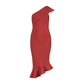 Women's Off-The-Shoulder Fishtail Bandage Dress With Diagonal Shoulder