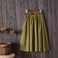 Small Literary A-Line Skirt Women Half-Length Skirt
