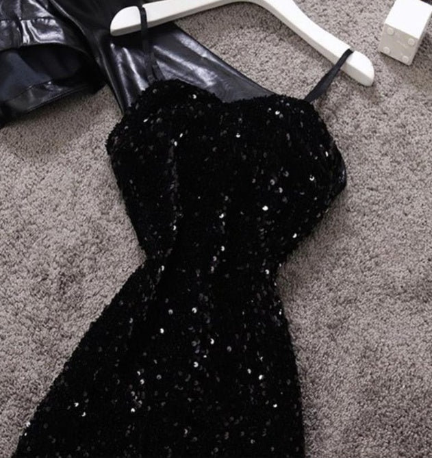 Spring New Stand Collar Bubble Sleeve Short Handsome Small Leather Dress  Sequin Suspender Dress Suit Women