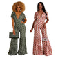 Women's Jumpsuit Flared Trousers Women's High Waist To Show Slimming