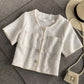 Women'S Short-Sleeved Jacket Korean Style Loose Retro Hong Kong Flavor Wild
