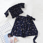 Cropped Top Irregular Trendy Lace Floral Skirt Suit