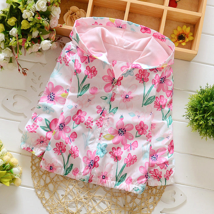 Veste pour enfant, veste à manches longues pour fille, coupe-vent à capuche coréen pour enfant