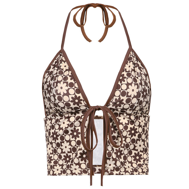 Wear V-neck Halter Neck Strap HalterVest