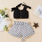 Amazon Style Solid Color Top Love Shorts Two-Piece Suit