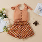Amazon Style Solid Color Top Love Shorts Two-Piece Suit