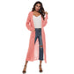 Cardigan femme avec grandes poches, cardigan long et fin