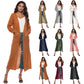 Cardigan femme avec grandes poches, cardigan long et fin
