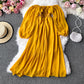 Beach Skirt Super Fairy Skirt Seaside Vacation One-Shoulder Off-The-Shoulder Dress