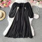 Beach Skirt Super Fairy Skirt Seaside Vacation One-Shoulder Off-The-Shoulder Dress