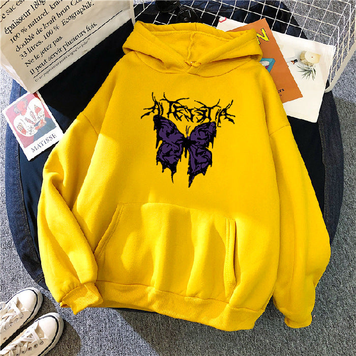 Punk Big Butterfly Sweatshirt Harajuku Dark Hoodie