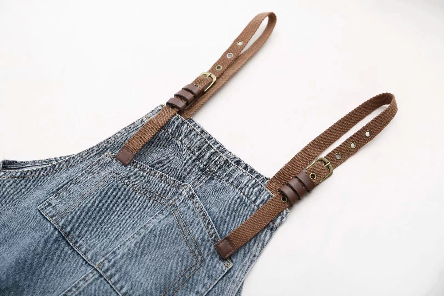Loose Wide-leg Harem Denim Overalls