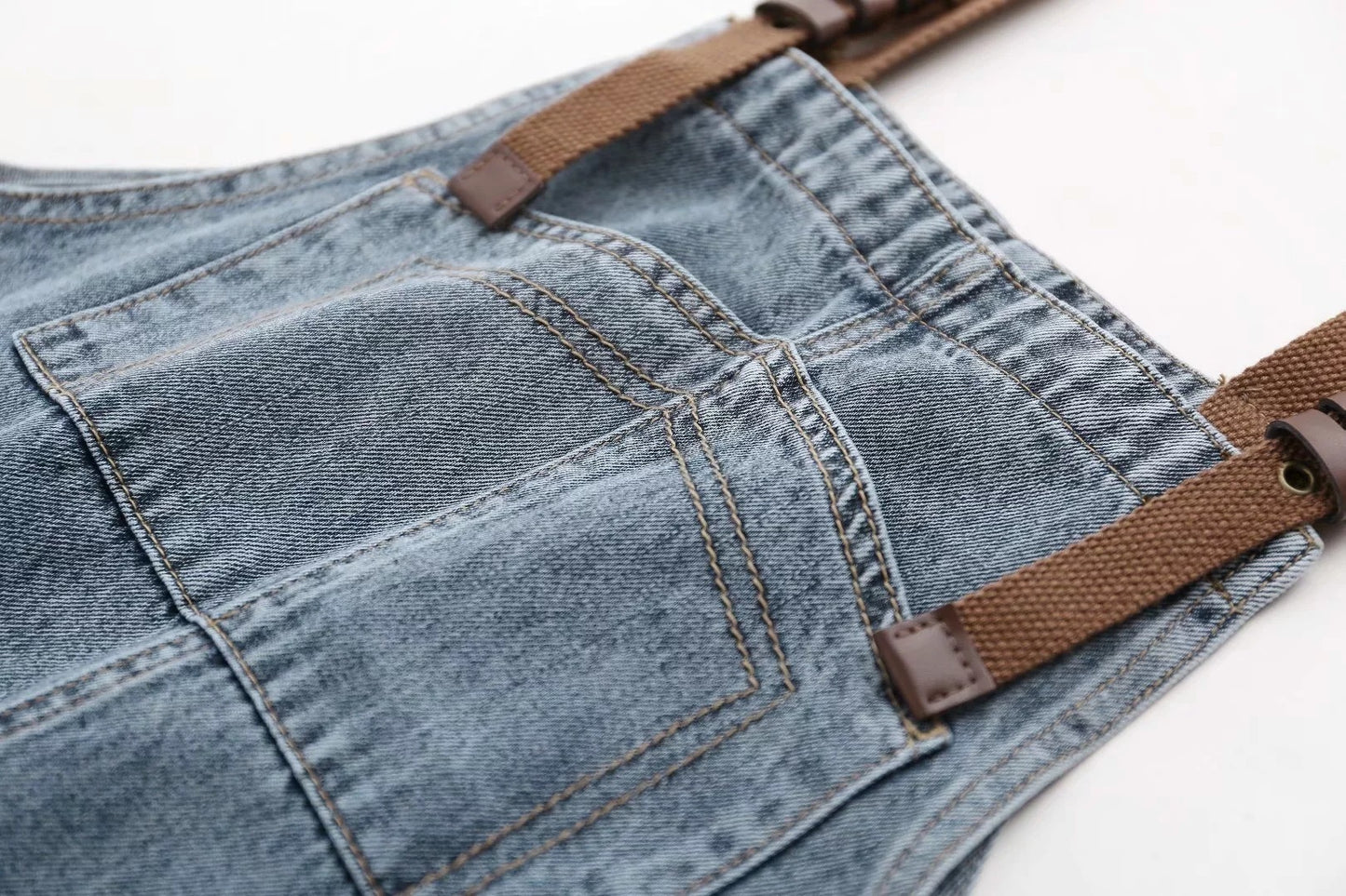Loose Wide-leg Harem Denim Overalls